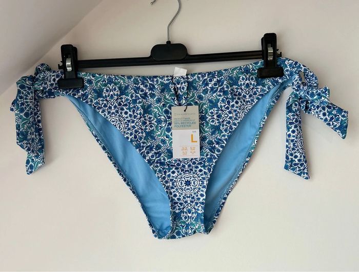 Bas de bikini imprimé bleu grec Primark