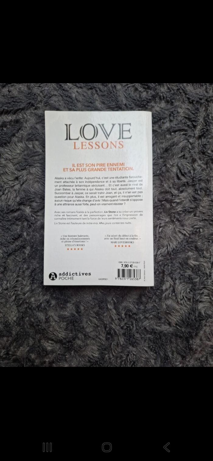 Livre "Love Lessons" de Liv Stone - photo numéro 2