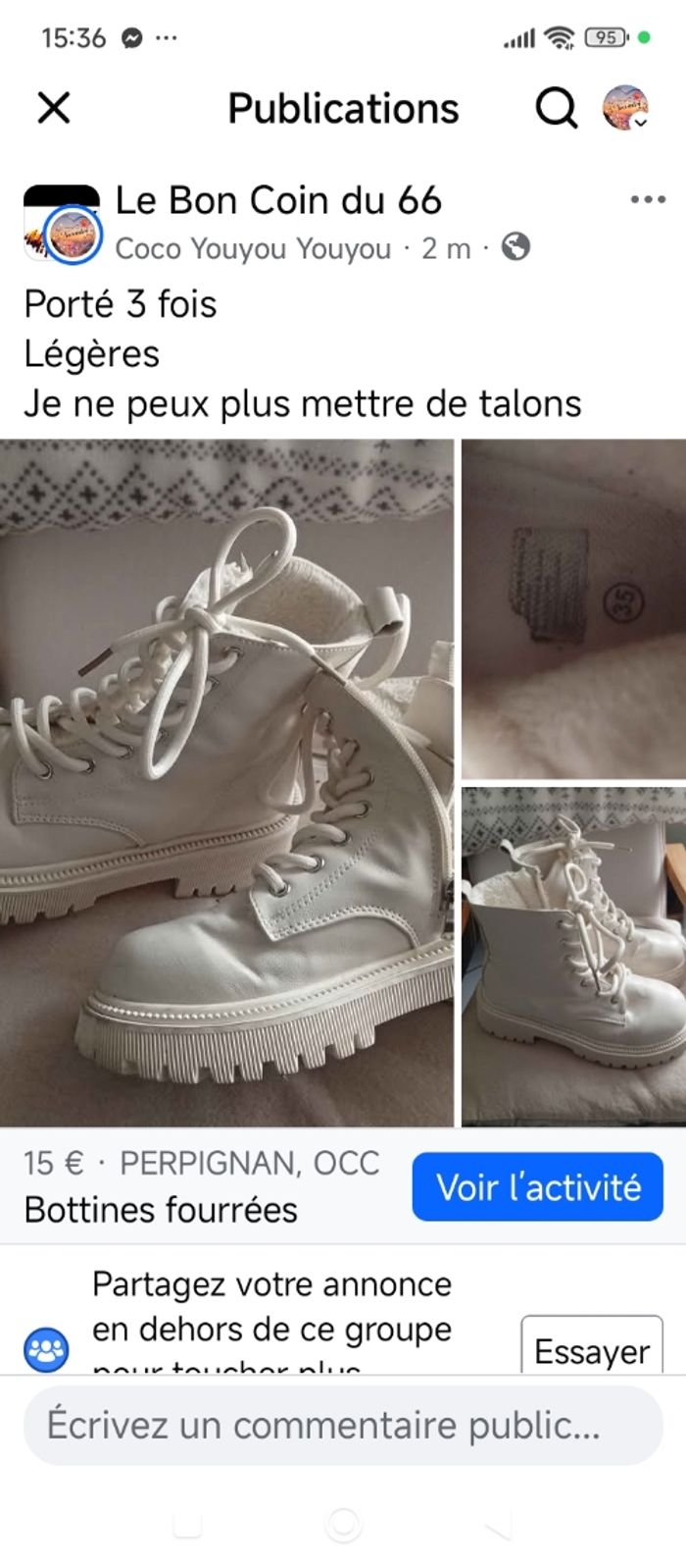 Bottines fourrées légères