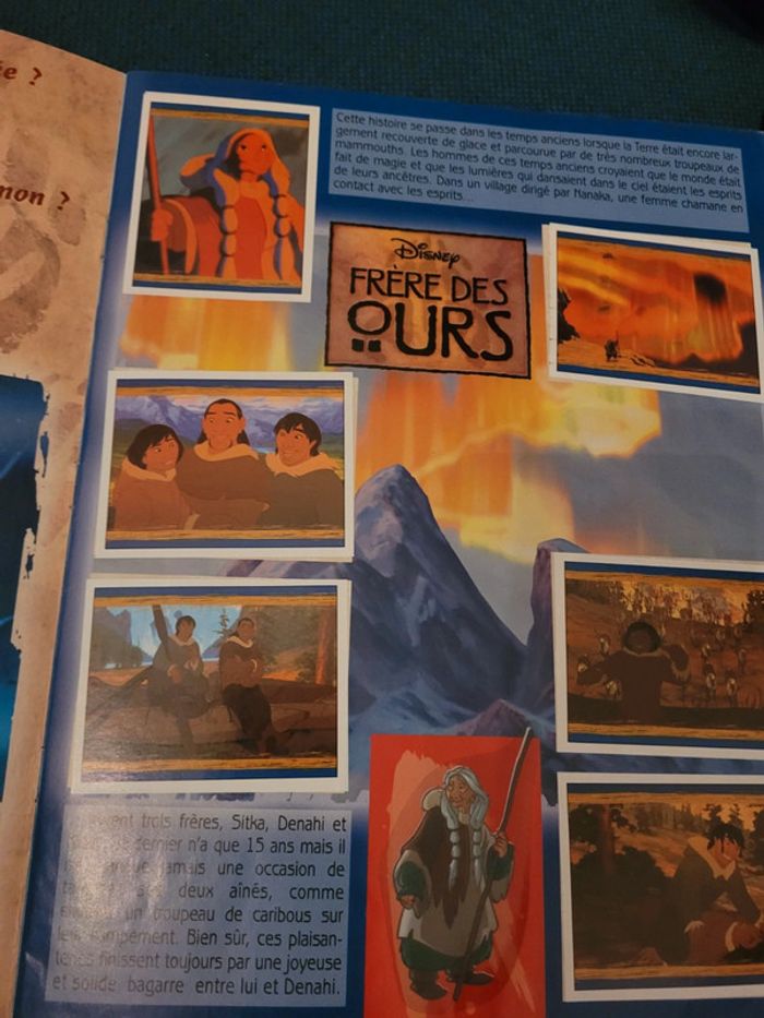 RARE Album Panini complet Disney Frère des Ours + poster brillantes autocollants stickers - photo numéro 8
