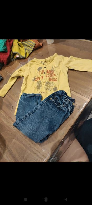 Petit ensemble jean tee shirt