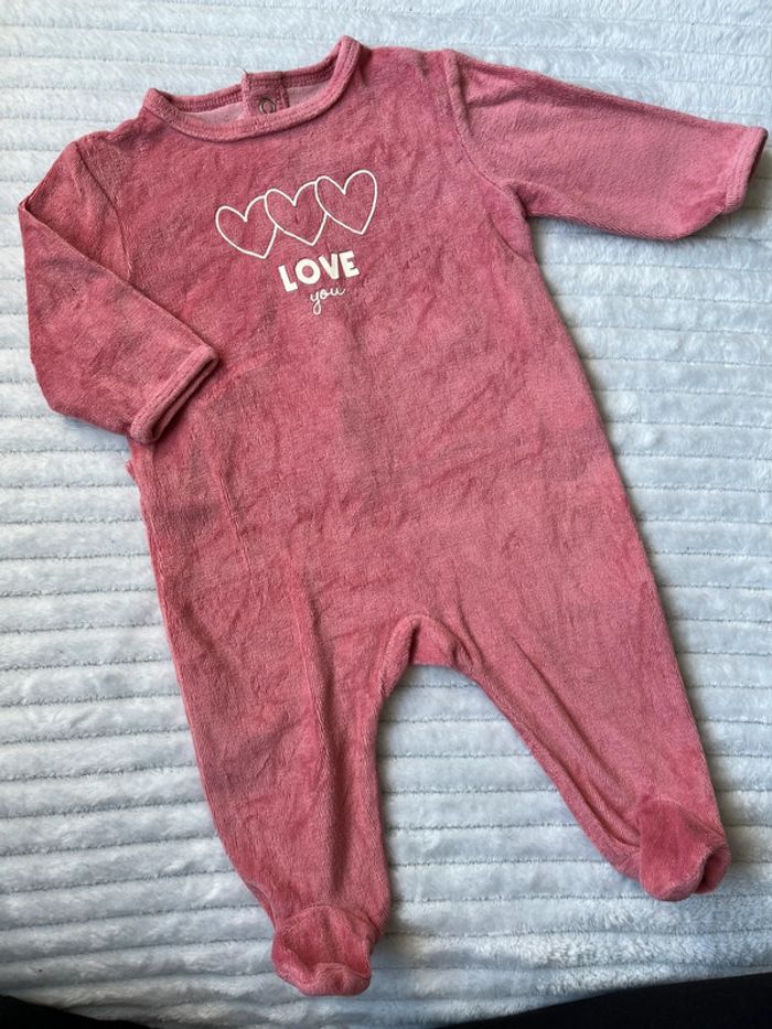 Pyjama velours Kiabi 3 mois - photo numéro 2