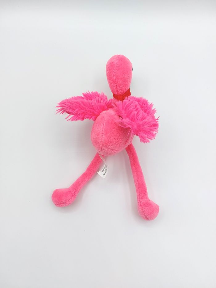 Peluche doudou flamand rose RODA Camargue bandana rouge 22 cm - photo numéro 6