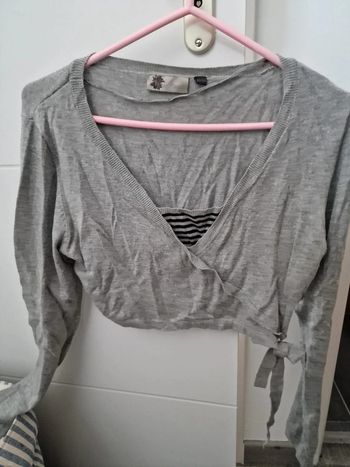 Gilet cache coeur crop