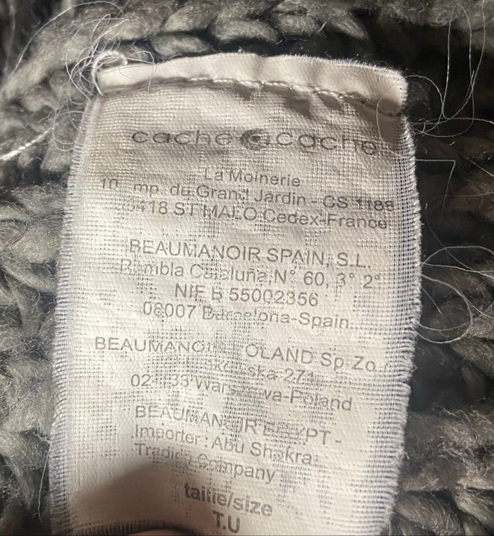 Bonnet »Cache-Cache »gris et argenté - photo numéro 3