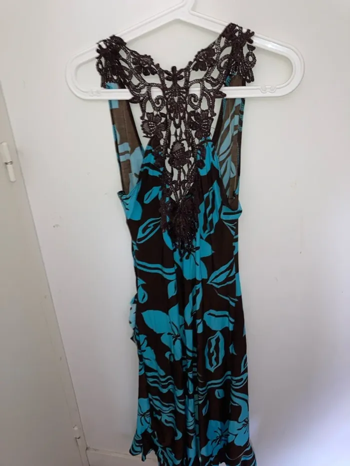 Robe mi longue motif hawaïen - photo numéro 3