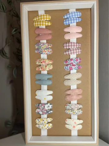 🌸 barrettes assorties tissus vendues par 2