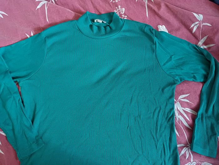 Pull fin 46/48 Bleu Bonheur - photo numéro 2