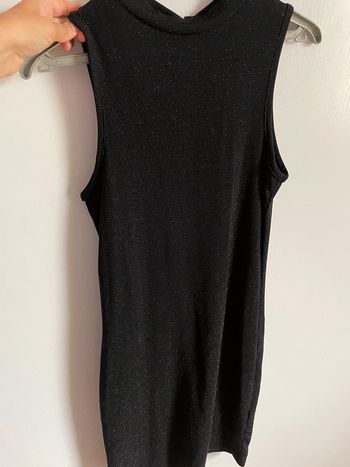 Robe debardeur noire pailletée