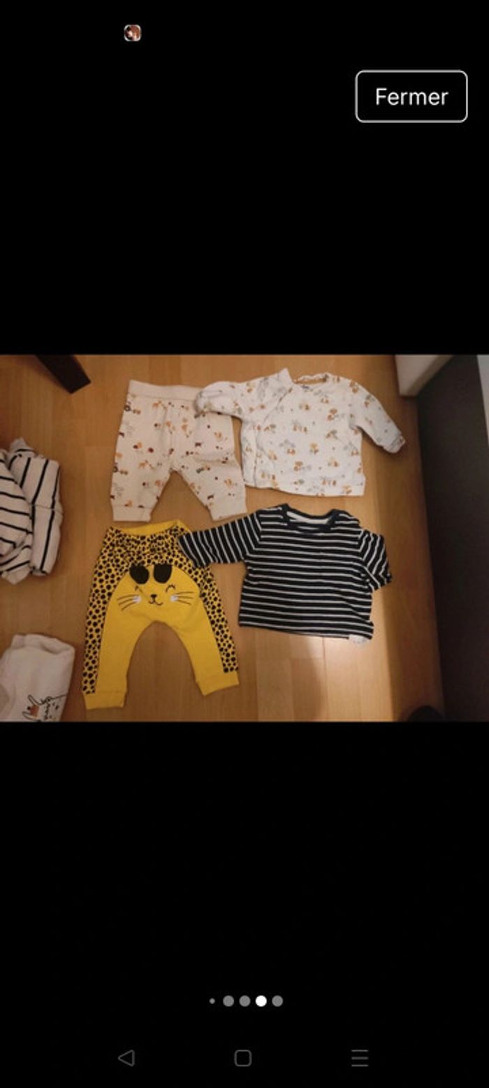 Énorme lot + de 80 vêtements, 1 mois,3 mois,6 et 9 mois - photo numéro 14