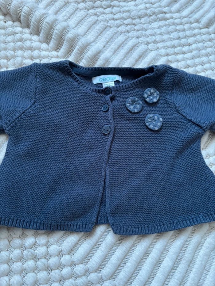 Cardigan fille Obaibi 6 mois