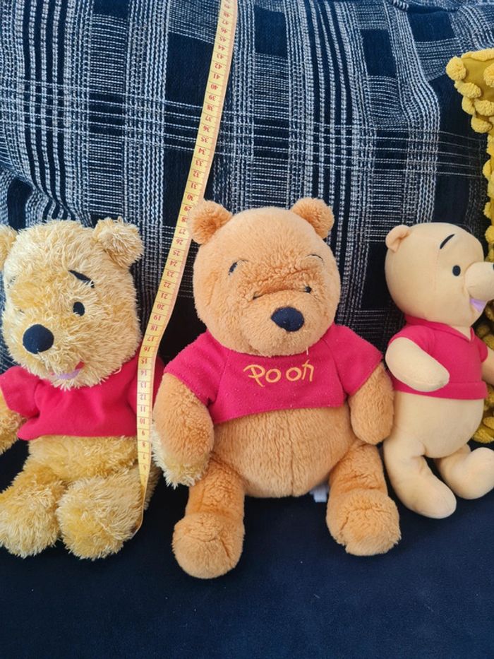 3 peluches winnie l'ourson 27 cm de haut - disney - photo numéro 6