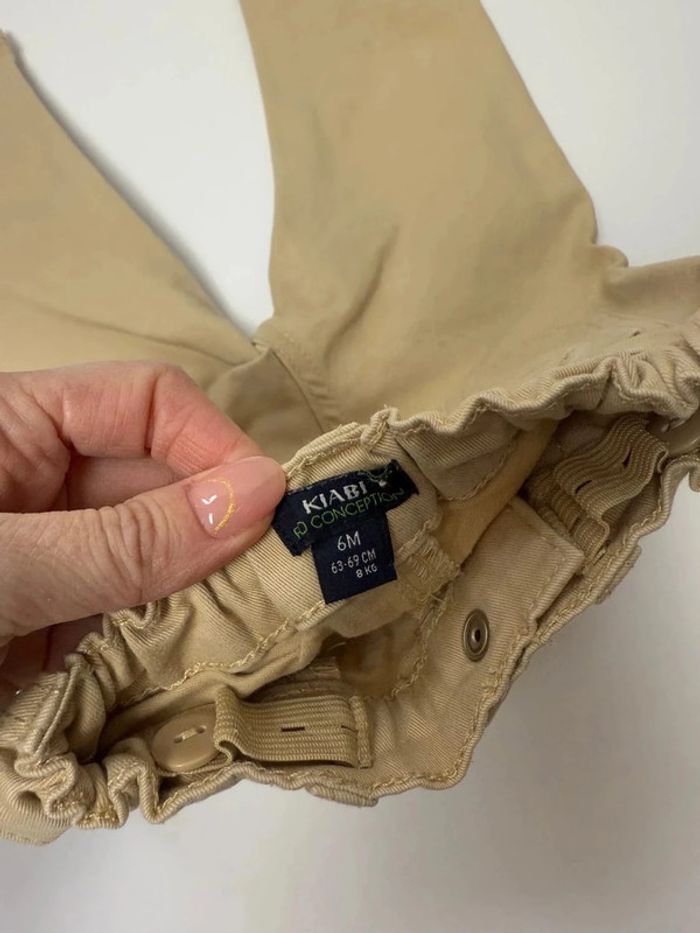 Pantalon bébé garçon Kiabi beige taille 6 mois parfait état - photo numéro 3