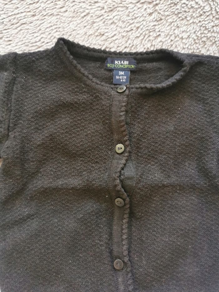 Gilet noir Kiabi 3 mois - photo numéro 2