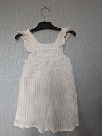 Robe bébé blanche 24 mois Mes petits cailloux 