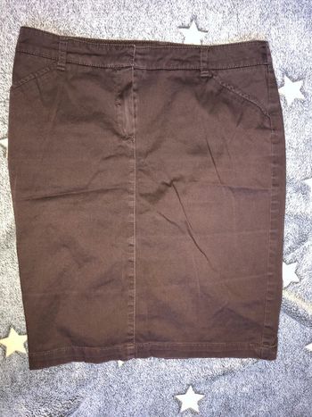 Jupe crayon marron mng mango basics t38