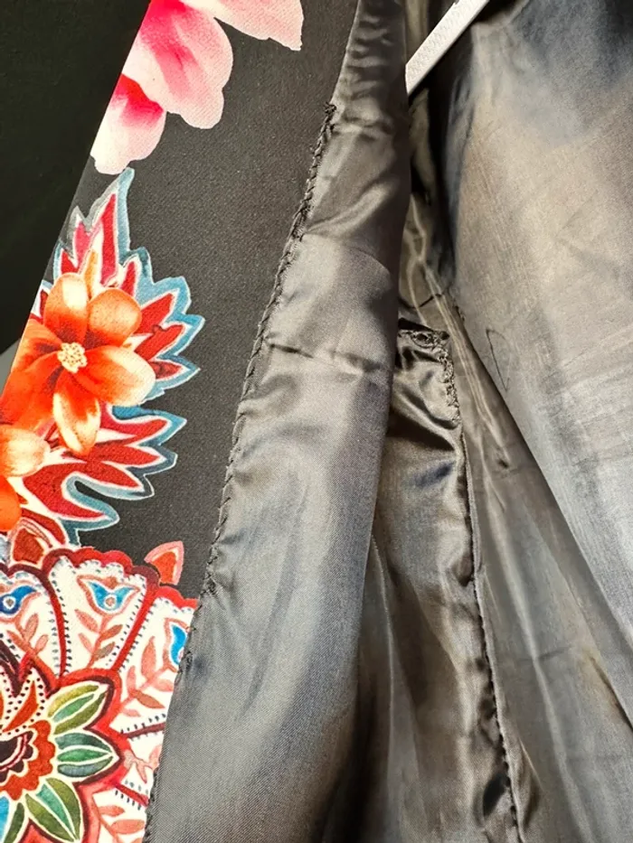 Blazer veste fleur mi longue - photo numéro 9