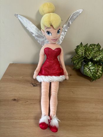 Doudou peluche fée clochette robe rouge Disney