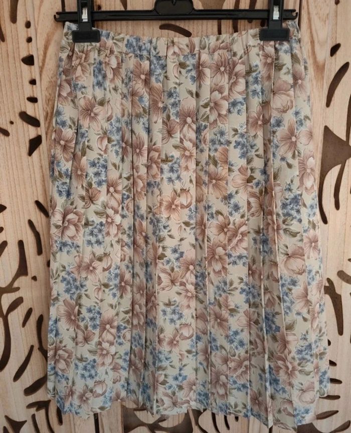 Jupe plissée midi fleurie - Fabriquée en France - Taille unique - photo numéro 6