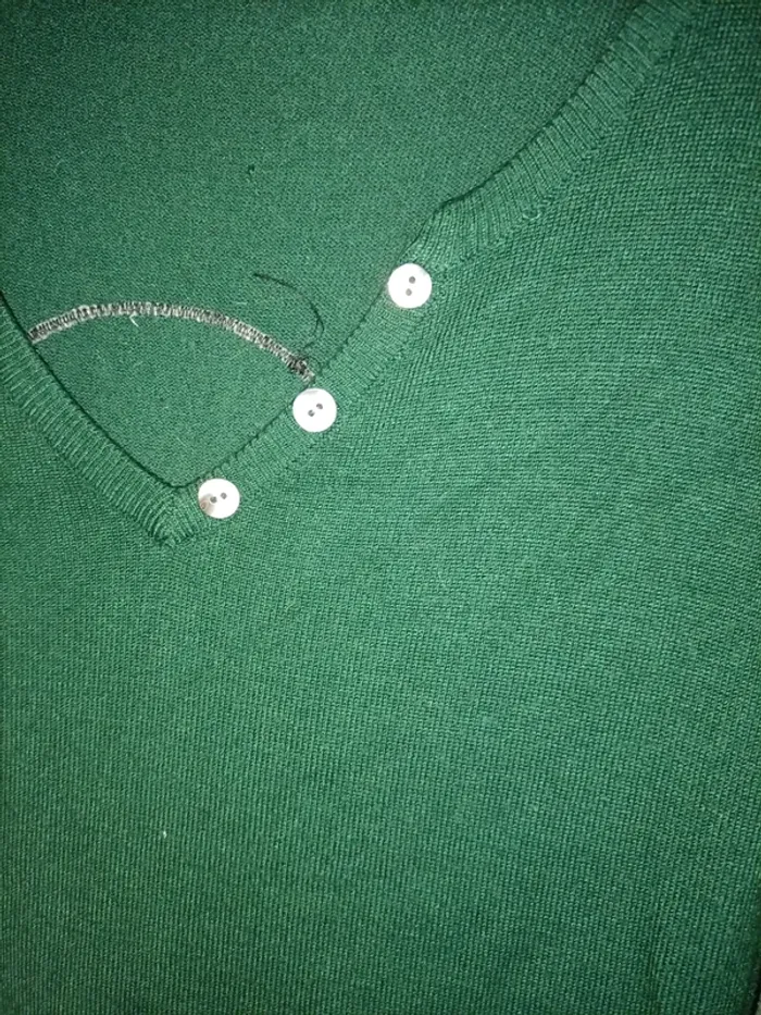 Robe pull vert émeraude tête de mort - photo numéro 2