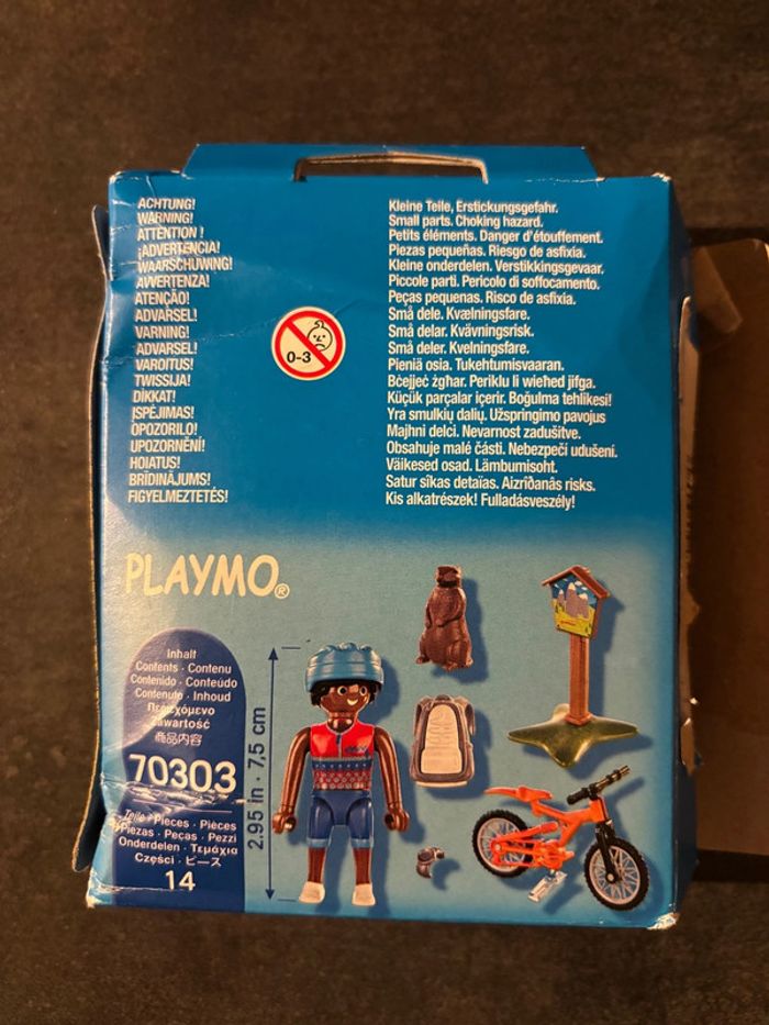 Playmobil 70303 cycliste avec marmotte - photo numéro 2