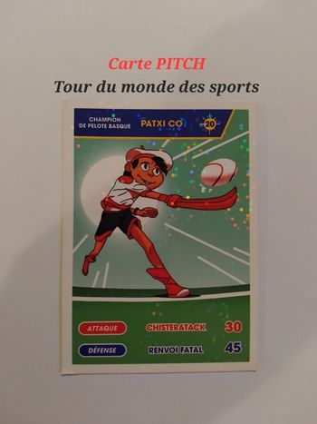 Carte PITCH - Tour du monde des sports n° 20 - Pelote Basque - France