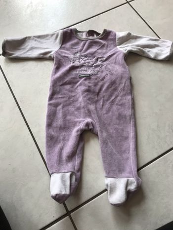 Pyjama violet et gris sucre d orge 3 mois