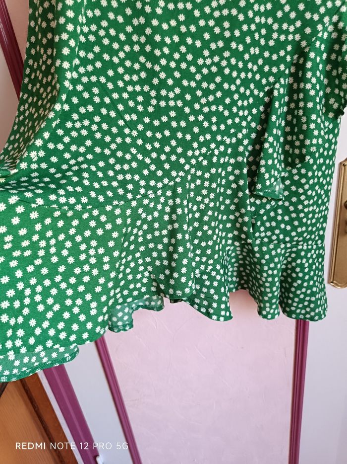 Robe verte à bretelles T.XL (42) J.Riu - photo numéro 4