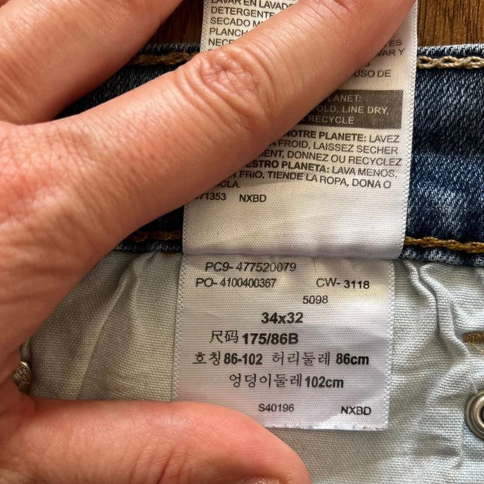 Jean/pantalon bleu délavé Levi's Denzen Slim, homme, taille : W 34 L 32 (44 taille française) - photo numéro 8