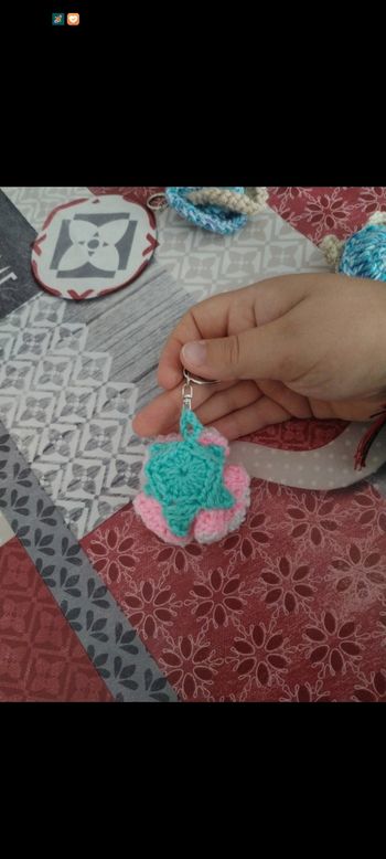 Porte clé en forme de fleur