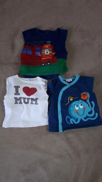 Lot 3 pyjamas printemps été garçon 9 mois