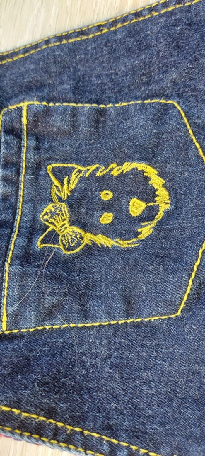 Robe salopette en jeans bleu fonce, élastique, Sergent Major, 4/5 ans nickel - photo numéro 5