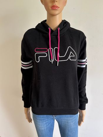 Sweat noir à capuche Fila taille S TBE