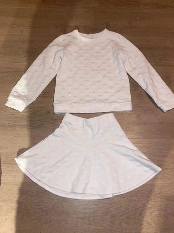 Ensemble jupe pull à pois
