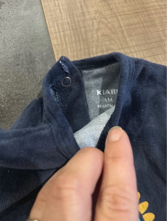 Lot de 3 pyjamas en velours  bébé garçon 1 mois kiabi - photo numéro 5