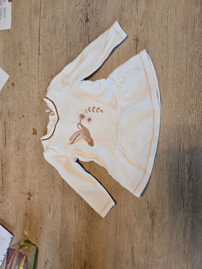 Tubnique beige à manches longues, évasée, Orchestra, 2 ans, nickel - photo numéro 5