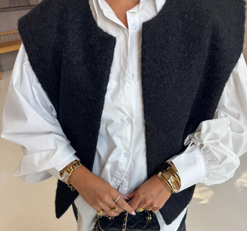 Gilet - Noir - Sans Manches- Décontracté - Cocooning - Automne