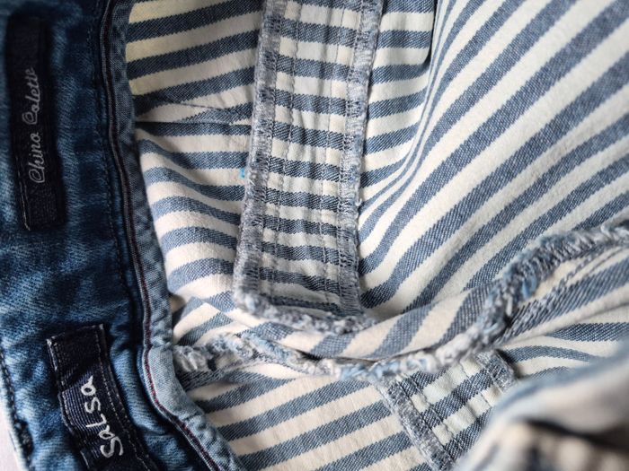 Pantalon Salsa rayé bleu - Taille 36 - Très bon état - photo numéro 6