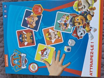 lot de 2 jeux à partir de 3 ans pat patrouille : Attrapez-le et jeu de plateau (comme les bidets)