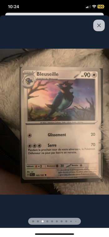 Carte Pokémon bleuseille