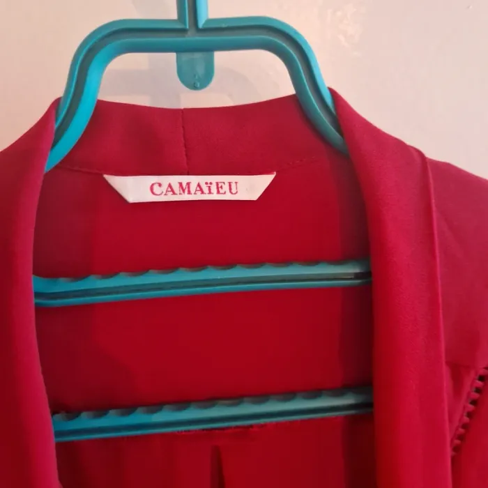 T40 chemisier fluide rouge - photo numéro 4
