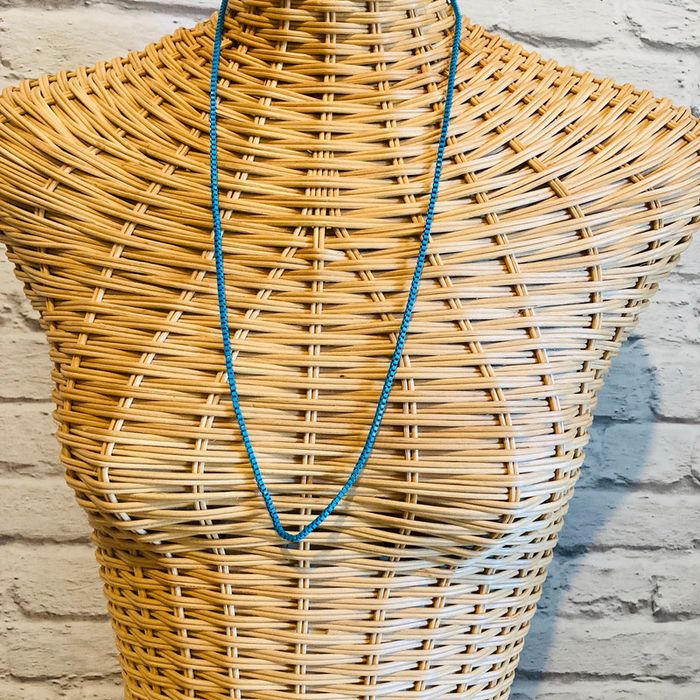 Collier chaine vintage | bleu 🌿