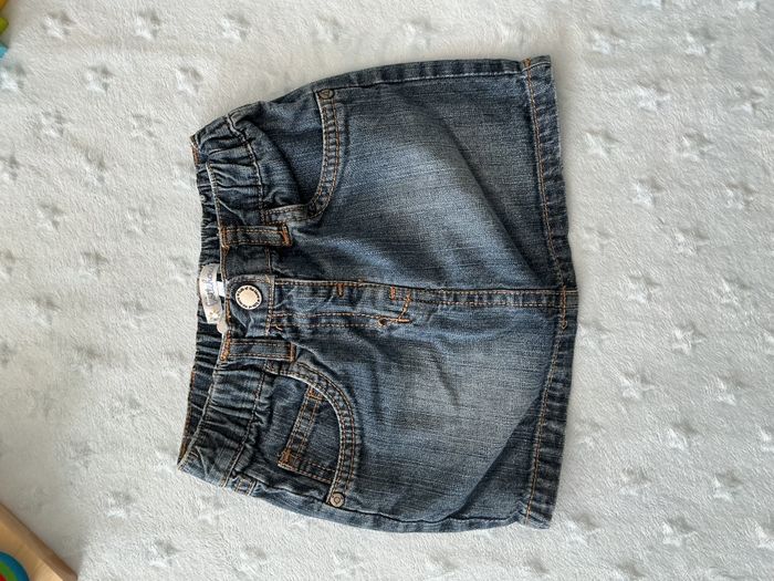 jupe en jean bleu taille élastique 18 mois kitchoun - photo numéro 4