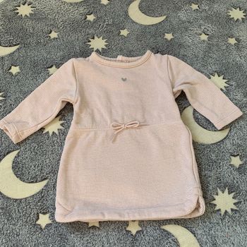 Robe 3 mois rose insertion pailletée