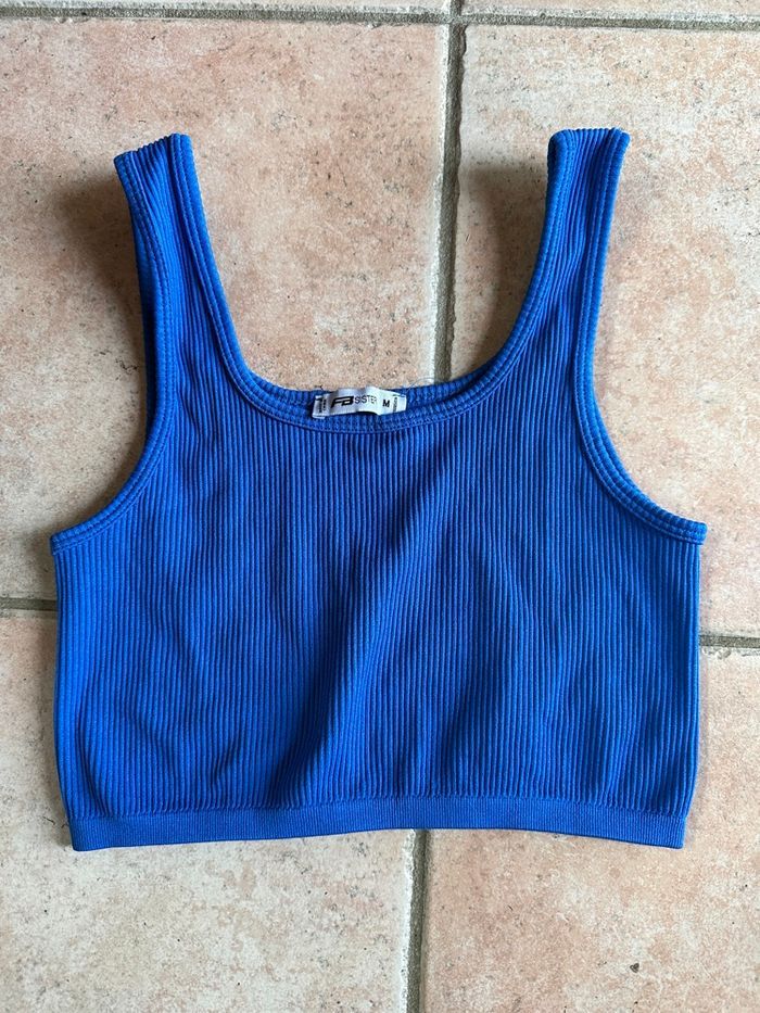 Croc top brassière bleue FB Sister taille M - photo numéro 2