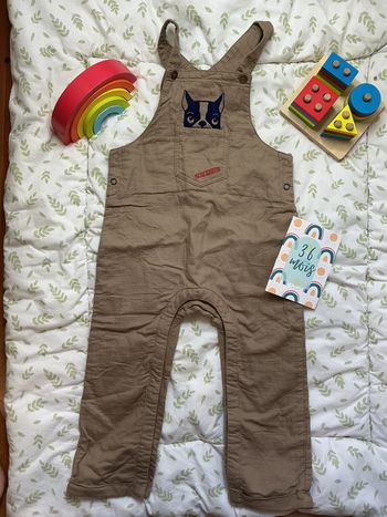 salopette doublée beige pressions entre les jambes 36 mois orchestra