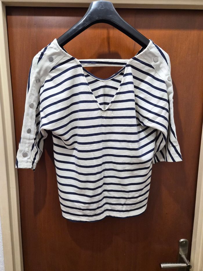 Tee-shirt marinière 3/4 - photo numéro 2