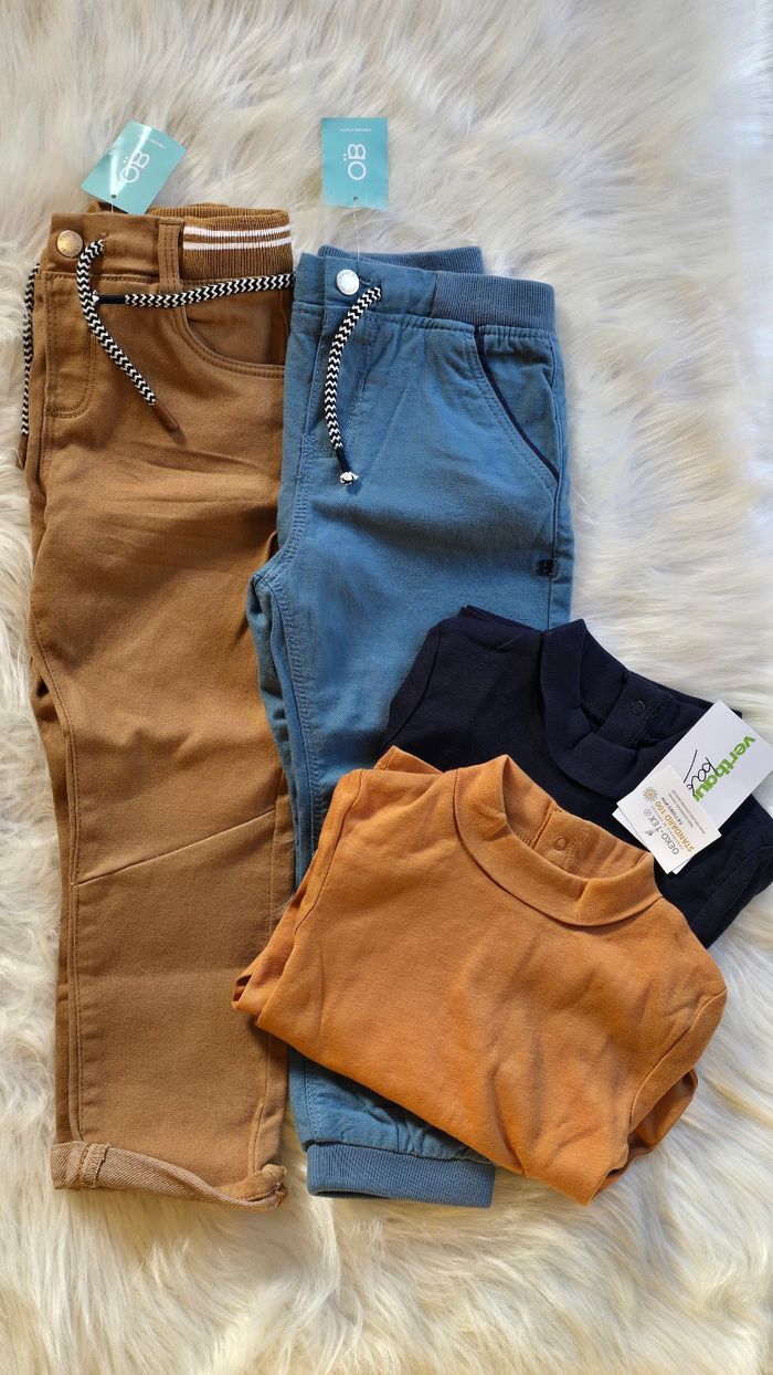 (Neufs non portés) 🏷🏷💙😍LOT sous pulls et pantalons doublés 3ans garçon 💙🥰😍