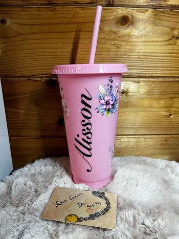 Verre  avec paille personnalisée