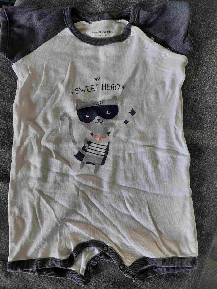 Lot de 3 body short vertbaudet 12mois - photo numéro 4
